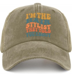 I'm The Hair Stylist They Told You Golf Hat Mom Hat Pigment Black Funny Hats Gifts for Son Outdoor Cap Pigment Khaki $10.11 B...