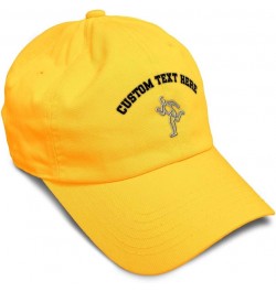 Soft Baseball Cap Track Runner Silver Tracking Recreational Cotton Embroidered Dad Hats for Men & Women Golden Yellow Persona...