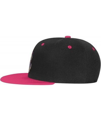 Cute Dog Baseball Cap for Men Women Snapback Hat Adjustable Flat Bill Hats Pink $10.38 Baseball Caps