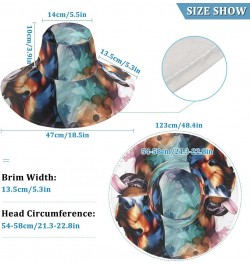 Wide Brim Sun Hat Doberman-Rottweiler-Watercolor Foldable Beach Hat Bucket Hat Black $14.60 Sun Hats