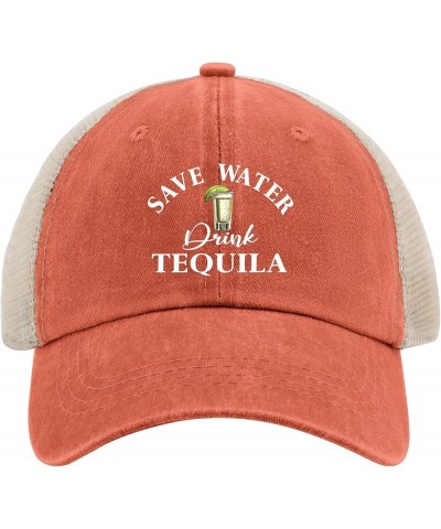 Save Water Drink Tequila Cap Anime Hat AllBlack Trucker Hats Gifts for Men Cycling Cap Saffron02 $11.33 Sun Hats