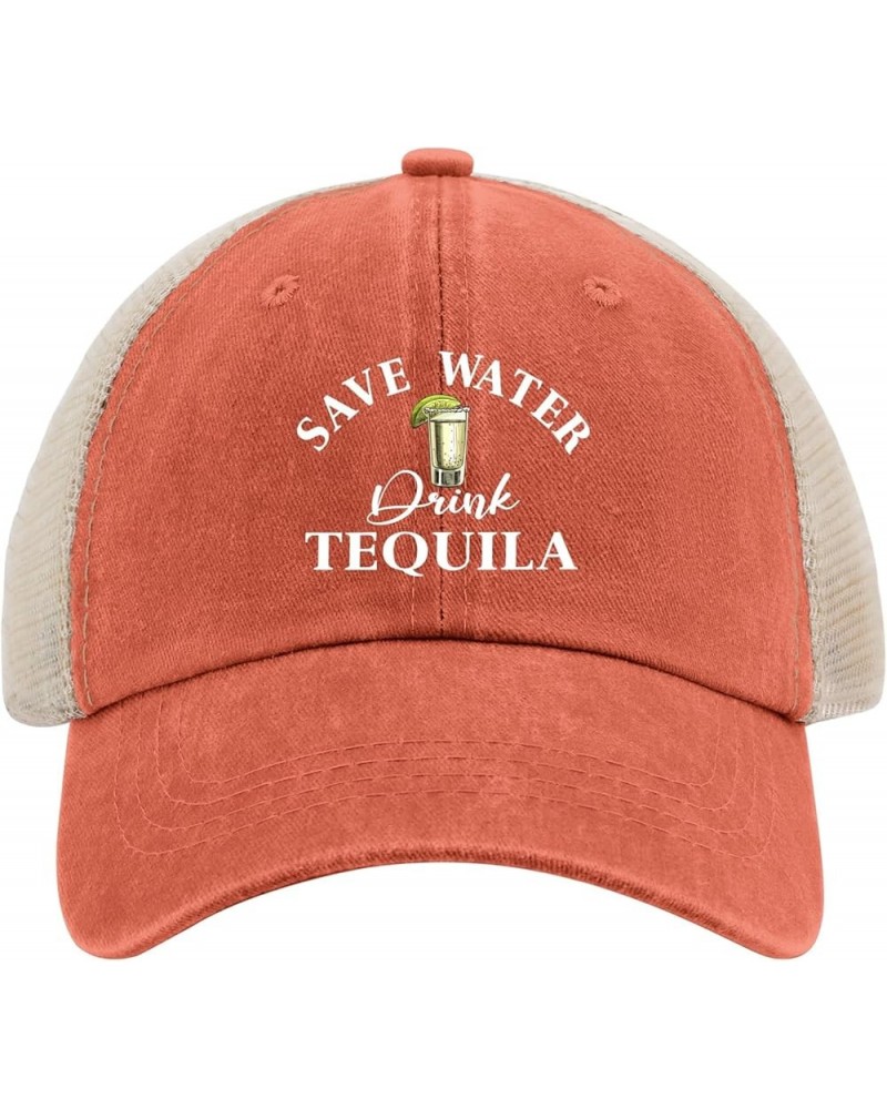 Save Water Drink Tequila Cap Anime Hat AllBlack Trucker Hats Gifts for Men Cycling Cap Saffron02 $11.33 Sun Hats