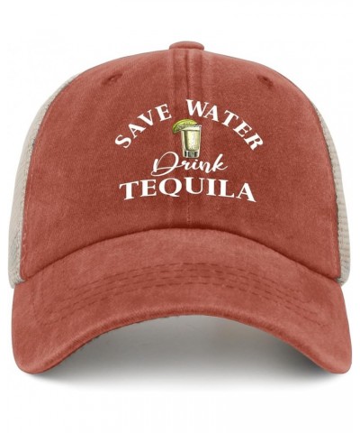 Save Water Drink Tequila Cap Anime Hat AllBlack Trucker Hats Gifts for Men Cycling Cap Saffron02 $11.33 Sun Hats