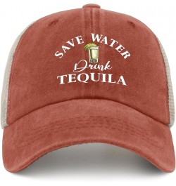 Save Water Drink Tequila Cap Anime Hat AllBlack Trucker Hats Gifts for Men Cycling Cap Saffron02 $11.33 Sun Hats