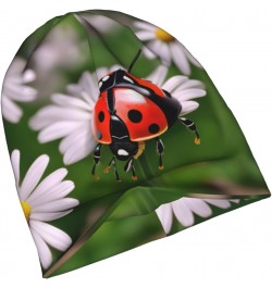 Ladybug Daisy Stylish & Comfortable Knit Hat with Brim - Perfect Winter Wear for Men & Women â€" Ideal Gift for Cold Weather ...