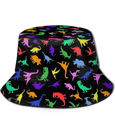 Miniature Dinosaurs Green Print Bucket Hat Cute Animal Fisherman Sun Cap for Women Men Girl Boy Anime Dinosaur-05 $12.43 Buck...