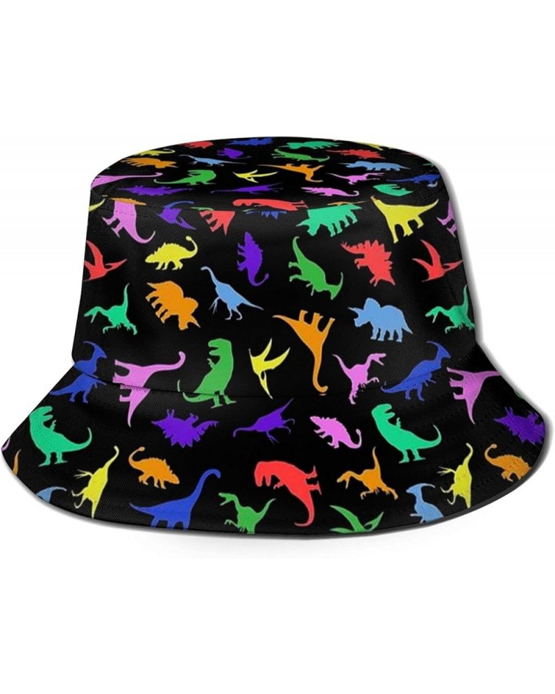 Miniature Dinosaurs Green Print Bucket Hat Cute Animal Fisherman Sun Cap for Women Men Girl Boy Anime Dinosaur-05 $12.43 Buck...