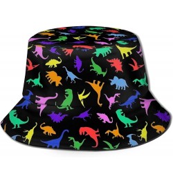 Miniature Dinosaurs Green Print Bucket Hat Cute Animal Fisherman Sun Cap for Women Men Girl Boy Anime Dinosaur-05 $12.43 Buck...