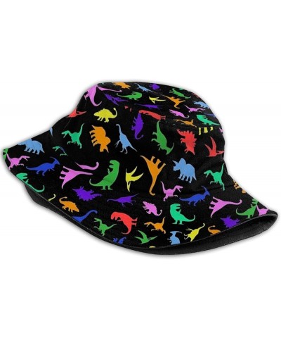 Miniature Dinosaurs Green Print Bucket Hat Cute Animal Fisherman Sun Cap for Women Men Girl Boy Anime Dinosaur-05 $12.43 Buck...