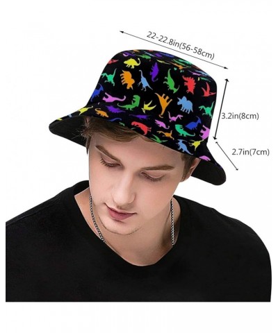 Miniature Dinosaurs Green Print Bucket Hat Cute Animal Fisherman Sun Cap for Women Men Girl Boy Anime Dinosaur-05 $12.43 Buck...