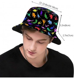 Miniature Dinosaurs Green Print Bucket Hat Cute Animal Fisherman Sun Cap for Women Men Girl Boy Anime Dinosaur-05 $12.43 Buck...