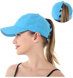 Cross Hat Womens Baseball Cap -Cross Ponytail Hat Baseball Cap 2pcs- Blue and Black $9.82 Baseball Caps