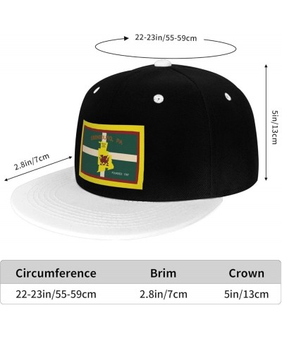 Flag of Ebensburg, Pennsylvania Snapback Hat for Men Women Baseball Cap Trucker Flat Bill Hats Dad Caps White $12.36 Baseball...