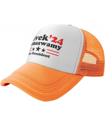 Vivek Ramaswamy for President 2024 Unisex Baseball Hat Retro Dad Hat Adjustable Orange $9.40 Baseball Caps