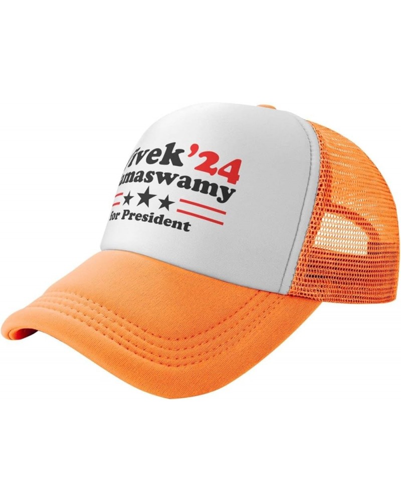 Vivek Ramaswamy for President 2024 Unisex Baseball Hat Retro Dad Hat Adjustable Orange $9.40 Baseball Caps