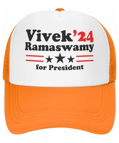 Vivek Ramaswamy for President 2024 Unisex Baseball Hat Retro Dad Hat Adjustable Orange $9.40 Baseball Caps