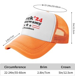 Vivek Ramaswamy for President 2024 Unisex Baseball Hat Retro Dad Hat Adjustable Orange $9.40 Baseball Caps