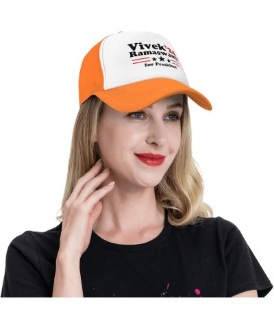 Vivek Ramaswamy for President 2024 Unisex Baseball Hat Retro Dad Hat Adjustable Orange $9.40 Baseball Caps