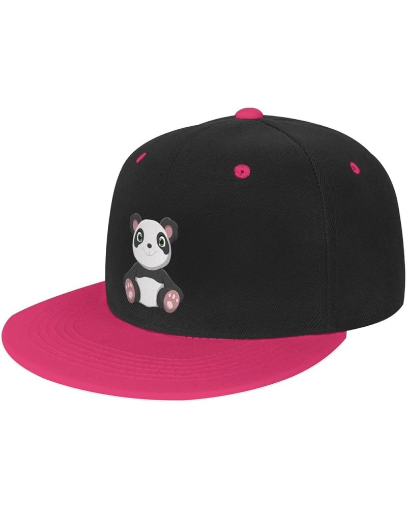 Cute Panda Baseball Cap for Men Women Snapback Hat Adjustable Flat Bill Hats Pink $13.84 Baseball Caps