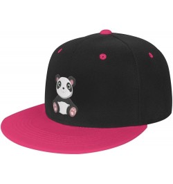 Cute Panda Baseball Cap for Men Women Snapback Hat Adjustable Flat Bill Hats Pink $13.84 Baseball Caps