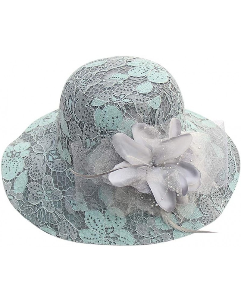 Women's Church Fascinator Bridal Tea Party Wedding Hat Trucker Cap Blue-e $6.71 Baseball Caps