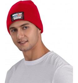 When I Die Don't Let Me Vote Democrat Cozy Knitted Hat for Winter - Warm Comfort Black Red $13.27 Skullies & Beanies