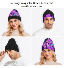 Rainbow Mushroom Moon Star Witchery Beanie for Women Men Winter Hat Reversible Skull Cuffed Knit Cap $12.41 Skullies & Beanies