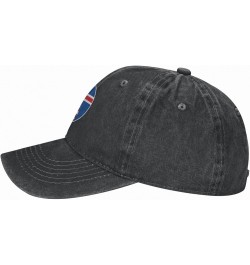 Yin Yang Flag Combination of America and Iceland Retro Baseball Cap for Women Men Baseball Hat Golf Dad Hats Black $12.07 Bas...