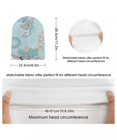 Crane and Flower Beanie Hat Warm Cuffed Skull Cap Soft Sleep Hats for Men and Women $11.88 Skullies & Beanies