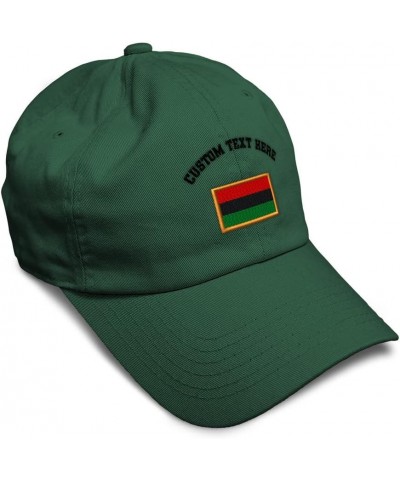 Custom Soft Baseball Cap American Africa Embroidery United States Twill Cotton Dad Hats for Men & Women Forest Green Personal...