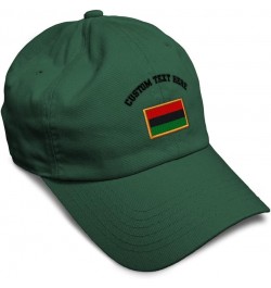 Custom Soft Baseball Cap American Africa Embroidery United States Twill Cotton Dad Hats for Men & Women Forest Green Personal...