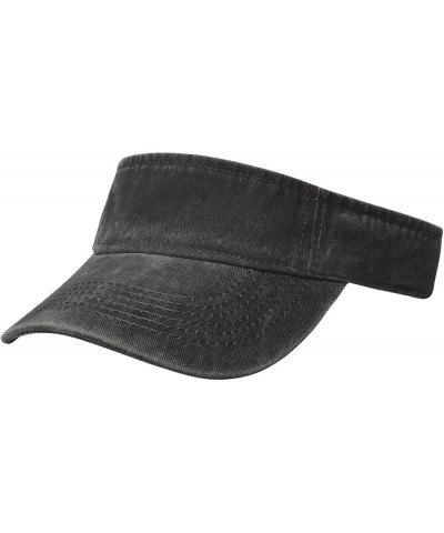 Side View of Whale Movement Sun Visor Hats for Women Men Adjustable Sports Sun Hats Golf Cap Black $10.35 Visors