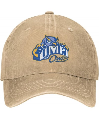 University of Maine at Presque Isle Logo Cowboy Hats，Unisex Adjustable for Hat Baseball Cap Casquette Natural $14.99 Cowboy Hats