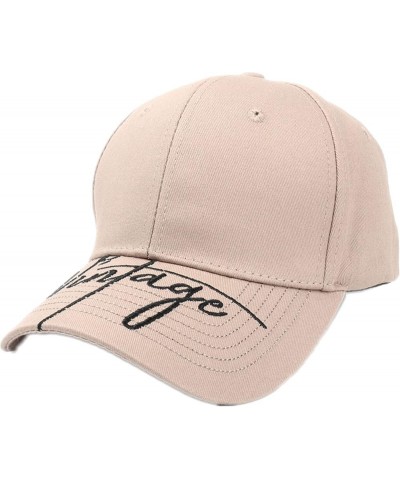 Women Men Classic Baseball Cap Low Profile Cotton Letters Embroidered Hats Soft Adjustable Cap Khaki $6.11 Rain Hats