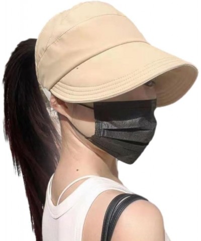 Wrap-Around Hollow-top UV Sun Hat - Outdoor Uv Protection Hollow Top Sun Hat - Outdoor Wide Brim Hats for Women Khaki $8.31 S...