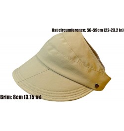 Wrap-Around Hollow-top UV Sun Hat - Outdoor Uv Protection Hollow Top Sun Hat - Outdoor Wide Brim Hats for Women Khaki $8.31 S...