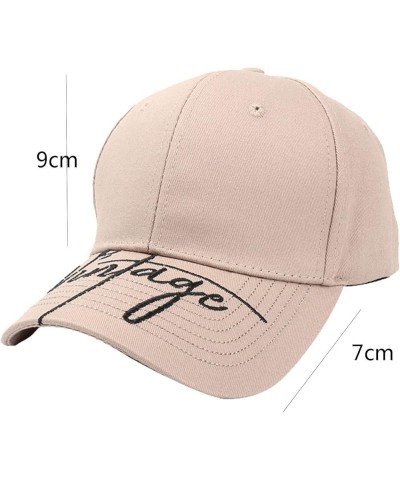 Women Men Classic Baseball Cap Low Profile Cotton Letters Embroidered Hats Soft Adjustable Cap Khaki $6.11 Rain Hats