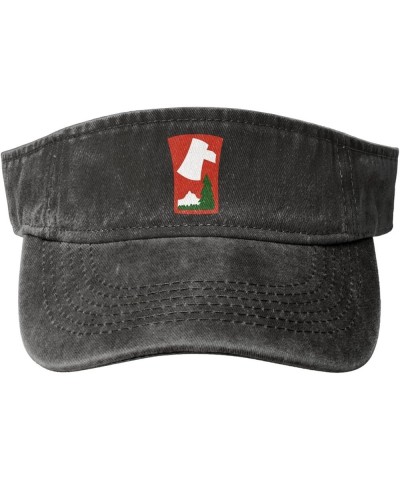 70th Infantry Division Patch Sun Visor Hats for Women Men Adjustable Sports Sun Hats Cotton Golf Cap Black $11.33 Visors