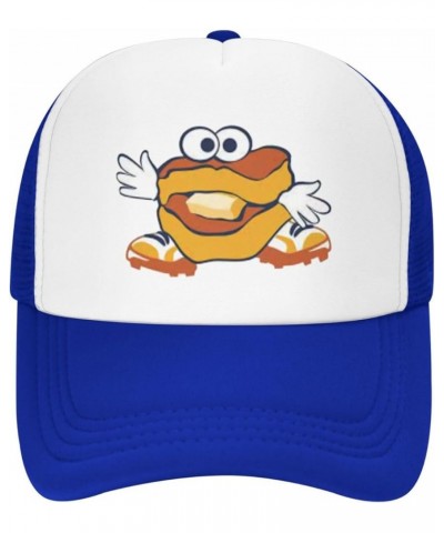 Montgomery Biscuits Breathable Mesh Hat with Team Logo Fashion Trucker Hats Adjustable Baseball Cap Blue $13.99 Baseball Caps