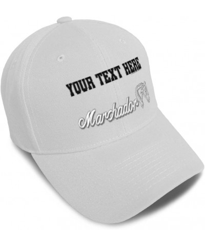 Baseball Cap Marchador Horses Pony Acrylic Equestrian Dad Hats for Men and Women White Personalized Text Here $15.92 Baseball...