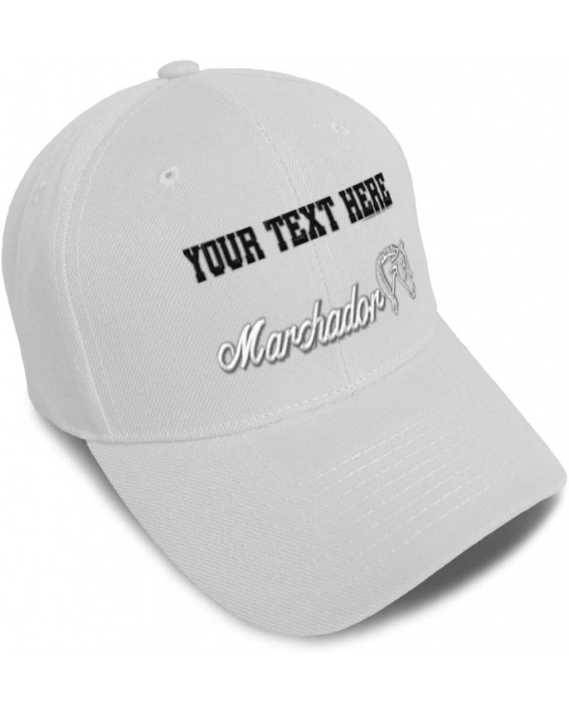 Baseball Cap Marchador Horses Pony Acrylic Equestrian Dad Hats for Men and Women White Personalized Text Here $15.92 Baseball...