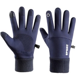 Female Warm Gloves Non-slip With Buckle Velvet Winter Gloves Warm Plus Women's Riding Men's Cold Weather Gloves Blue $7.99 Be...