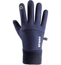 Female Warm Gloves Non-slip With Buckle Velvet Winter Gloves Warm Plus Women's Riding Men's Cold Weather Gloves Blue $7.99 Be...