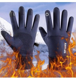 Female Warm Gloves Non-slip With Buckle Velvet Winter Gloves Warm Plus Women's Riding Men's Cold Weather Gloves Blue $7.99 Be...