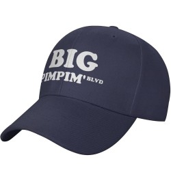 Men and Women Baseball Hat Big Pimpin' BLVD Vintage Dad Hat Adjustable Casquette Cap Navy Blue $10.46 Baseball Caps