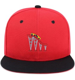 Roller Coaster Hip-Hop Snapback Hat Embroidered Baseball Cap Tycoon 57. Red/Black $11.99 Baseball Caps