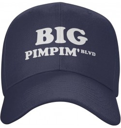 Men and Women Baseball Hat Big Pimpin' BLVD Vintage Dad Hat Adjustable Casquette Cap Navy Blue $10.46 Baseball Caps