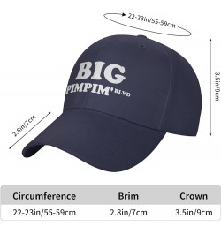 Men and Women Baseball Hat Big Pimpin' BLVD Vintage Dad Hat Adjustable Casquette Cap Navy Blue $10.46 Baseball Caps