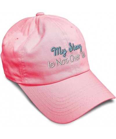 Soft Baseball Cap My Story is Not Over Yet Style B Cotton Dad Hats for Men & Women Coral $16.51 Baseball Caps