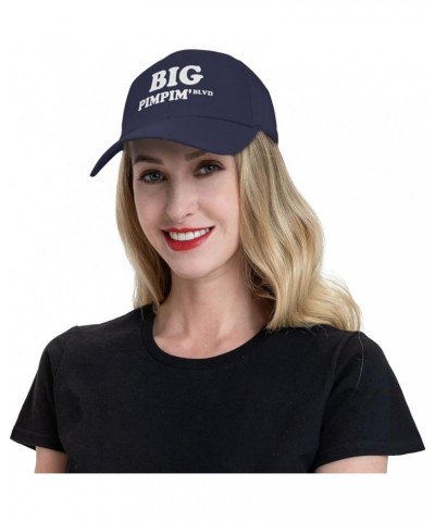 Men and Women Baseball Hat Big Pimpin' BLVD Vintage Dad Hat Adjustable Casquette Cap Navy Blue $10.46 Baseball Caps